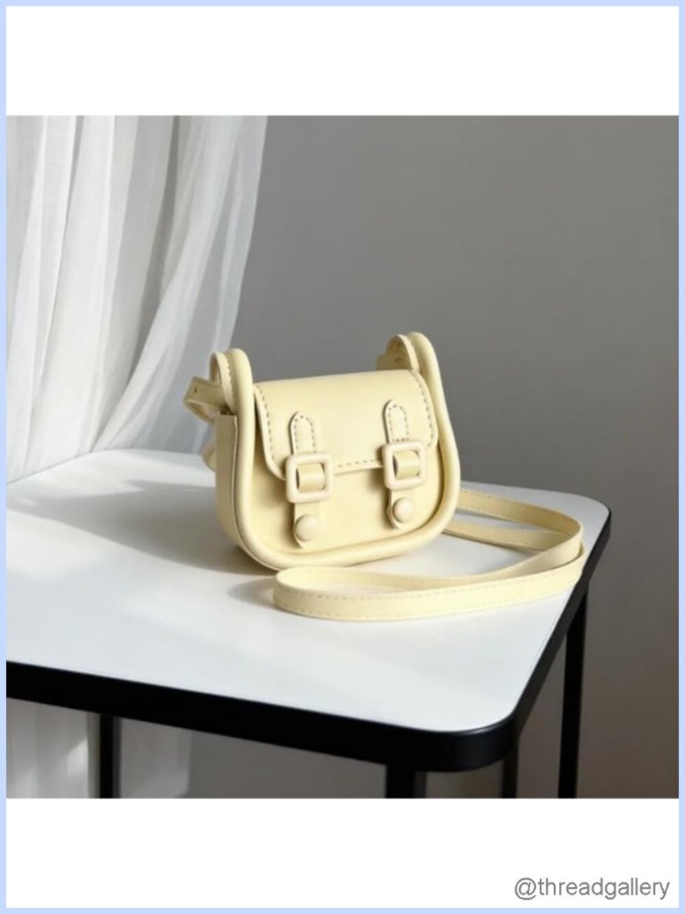 Vintage Mini Saddle Crossbody Bag Structured Shoulder Bag for Women